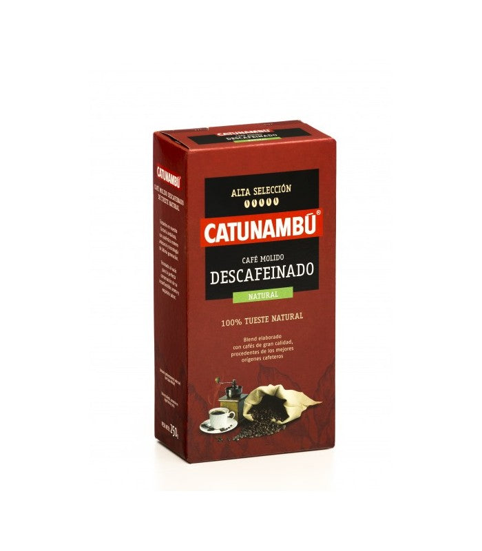 Café Molido Natural y Descafeinado Catunambú - Calidad Premium, 250 grs